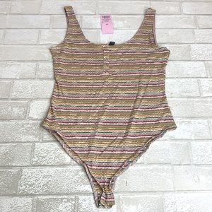Wild Fable Sleeveless Multicolor Bodysuit